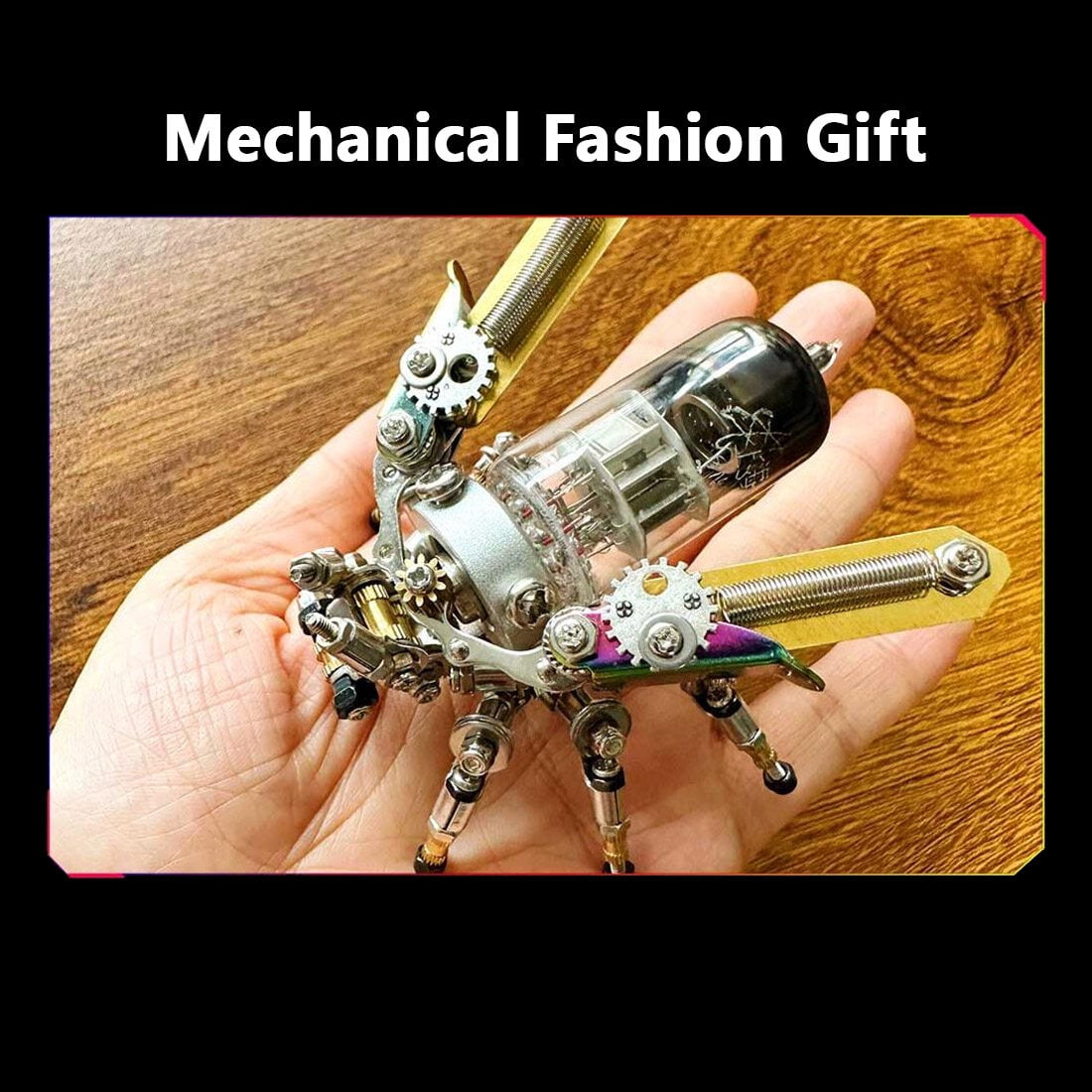 3D Metal Puzzles Mechanical Firefly Model Kits, 200PCS DIY Assembly Model Insect Metal Building Home Decor Craft Hobby Gifts Steampunk for Teens & Adults