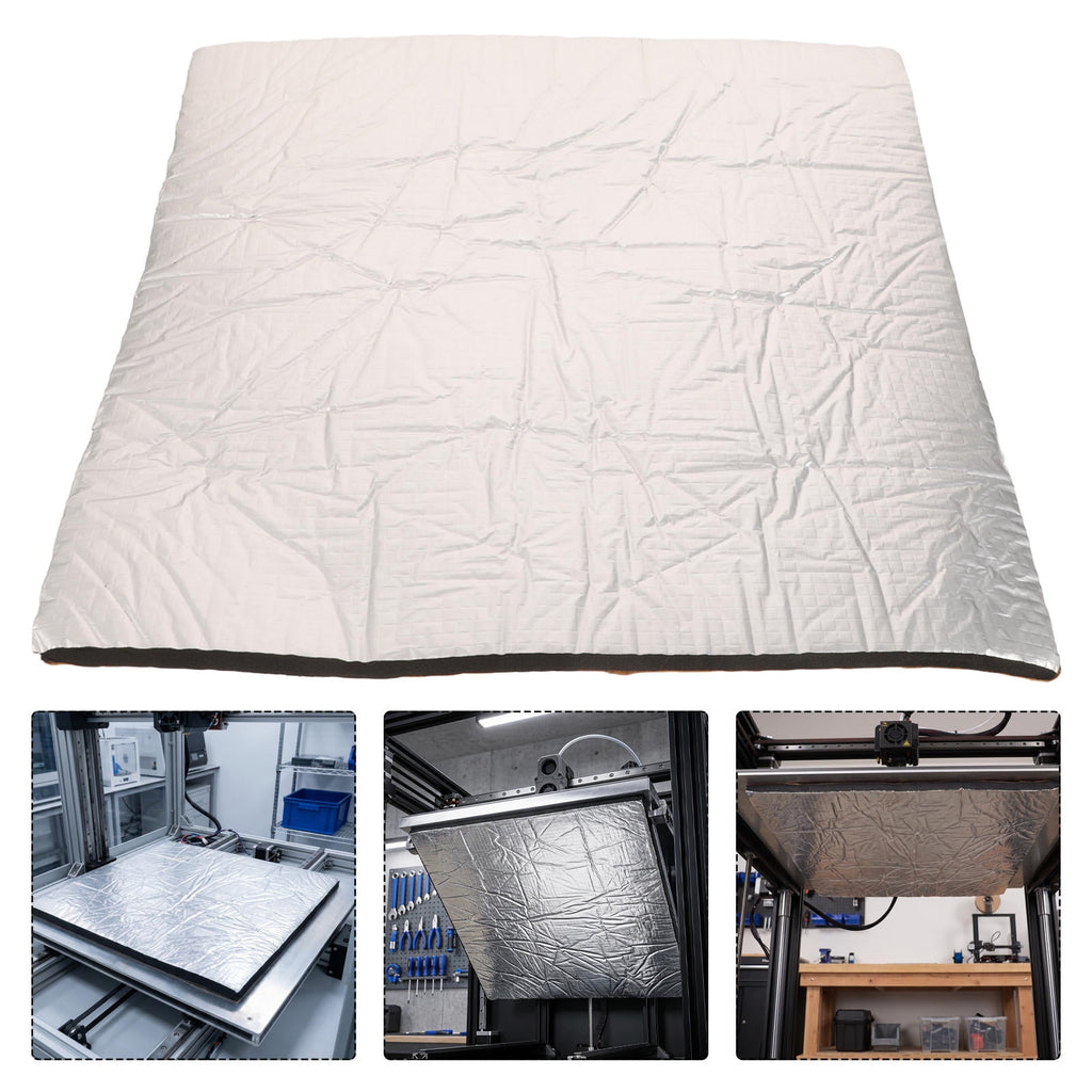 WRISTBIQUE Wristbique Plated Silver Insulation Sheet for 3D Printer Heatbed Reduce Heat Loss