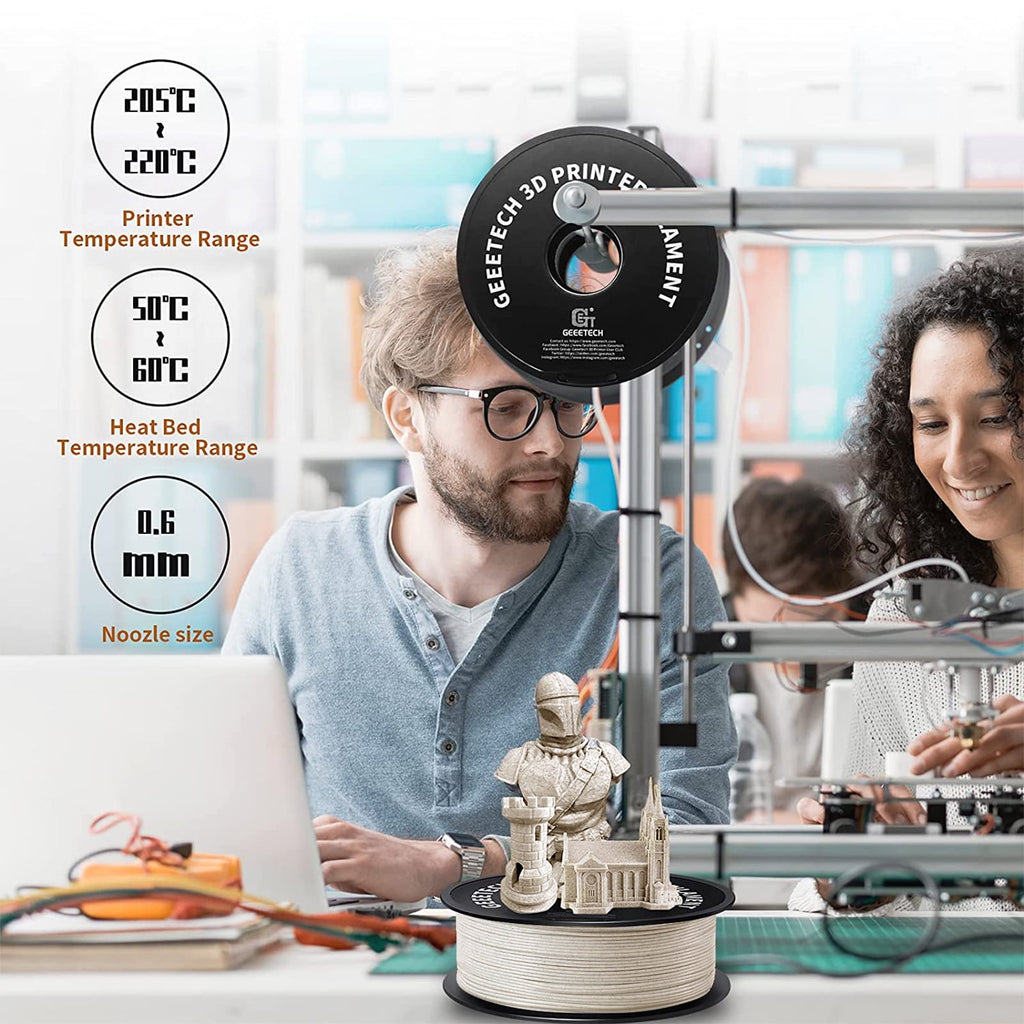 Geeetech Marble blue PLA 3D Printer Filament 1.75mm Toughness Enhanced, Dimensional Accuracy +/-0.03mm, 1kg (2.2lbs) , 1080 Feet （330m）per Roll, Fit for Most 3D FDM Printer