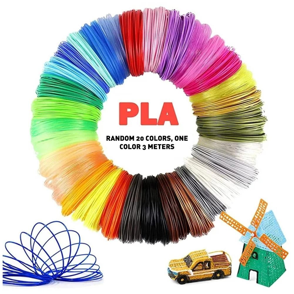 3D Pen PLA Filament Refill, Each Color 10feet 3D Printer PLA Sample Pack, Compatible with Printing Pen