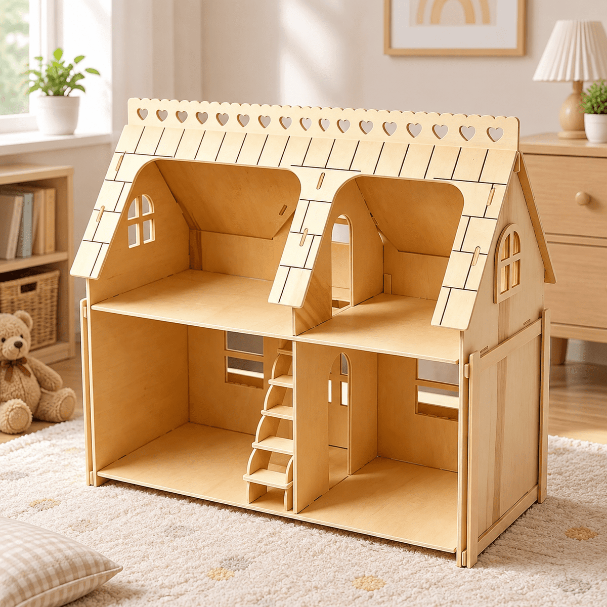 3D Puzzle House Wooden Model Kit DIY Miniature Dollhouse