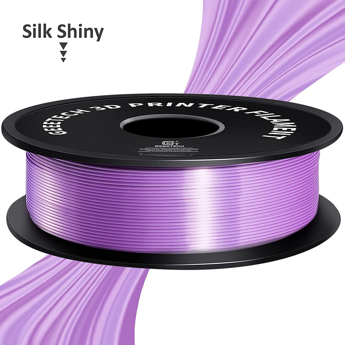 Geeetech 3D Printer Silk Purple PLA Filament 1.75mm 1kg Spool (2.2lbs), Dimensional Accuracy +/- 0.03mm