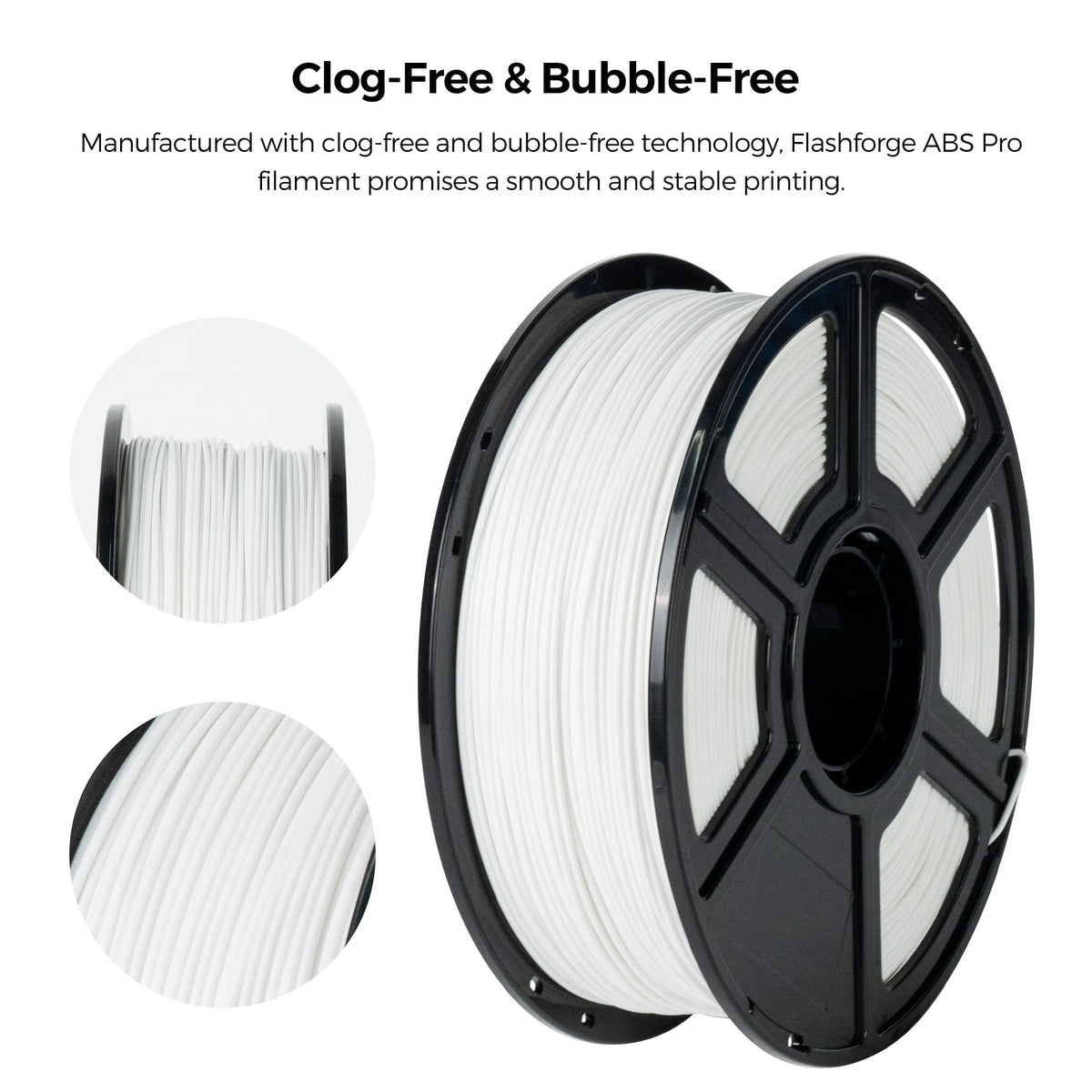 Flashforge ABS Pro Filament 1.75mm, 1KG/2.2lbs ABS Pro 3D Printer Filament, Purple