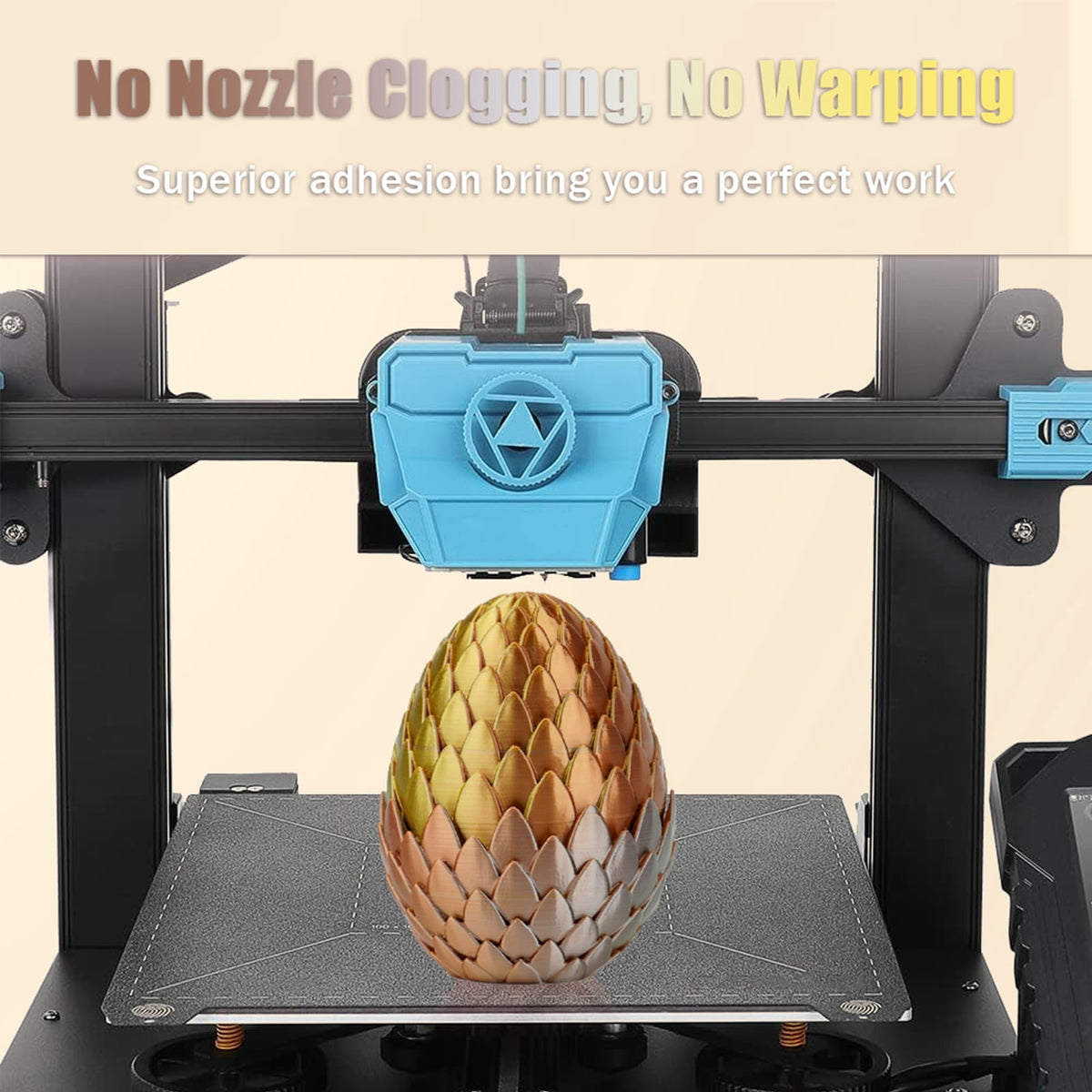 BIOMYL PLA 3D Printer Filament, PLA Filament 1.75mm Metal Gradient Color silk PLA, Tri Gold/Silver/Copper, 1kg Spool, Accuracy +/- 0.03mm