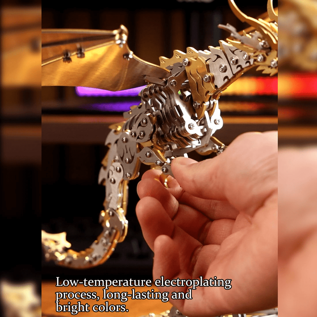 3D Metal Puzzles, Mechanical Butterfly Model Kit with Gear Transmission, Steampunk DIY Assembly, Stainless Steel Desk Decor Collectible Gift for Adults