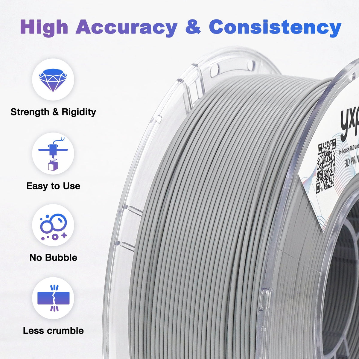 YXPOLYER PLA Filament Food Grade 1.75mm 1kg for 3D Printing, PLA+ Skin Flesh Tone 3D Printer Filament AMS-Compatible