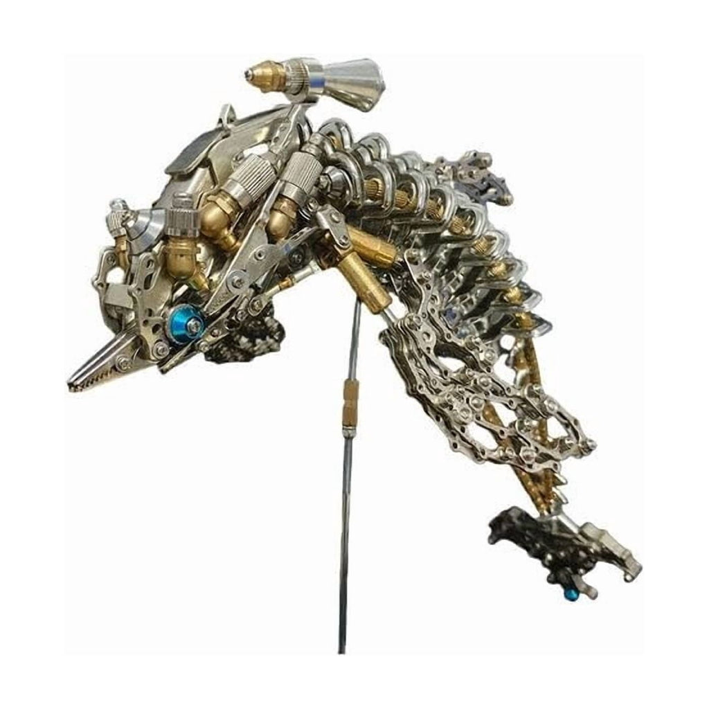 3D Steampunk Mechanical Dragon Model Kit - 2900+ PCS Metal Puzzle for Adults - Intricate Three-Headed Dragon Assembly Gift