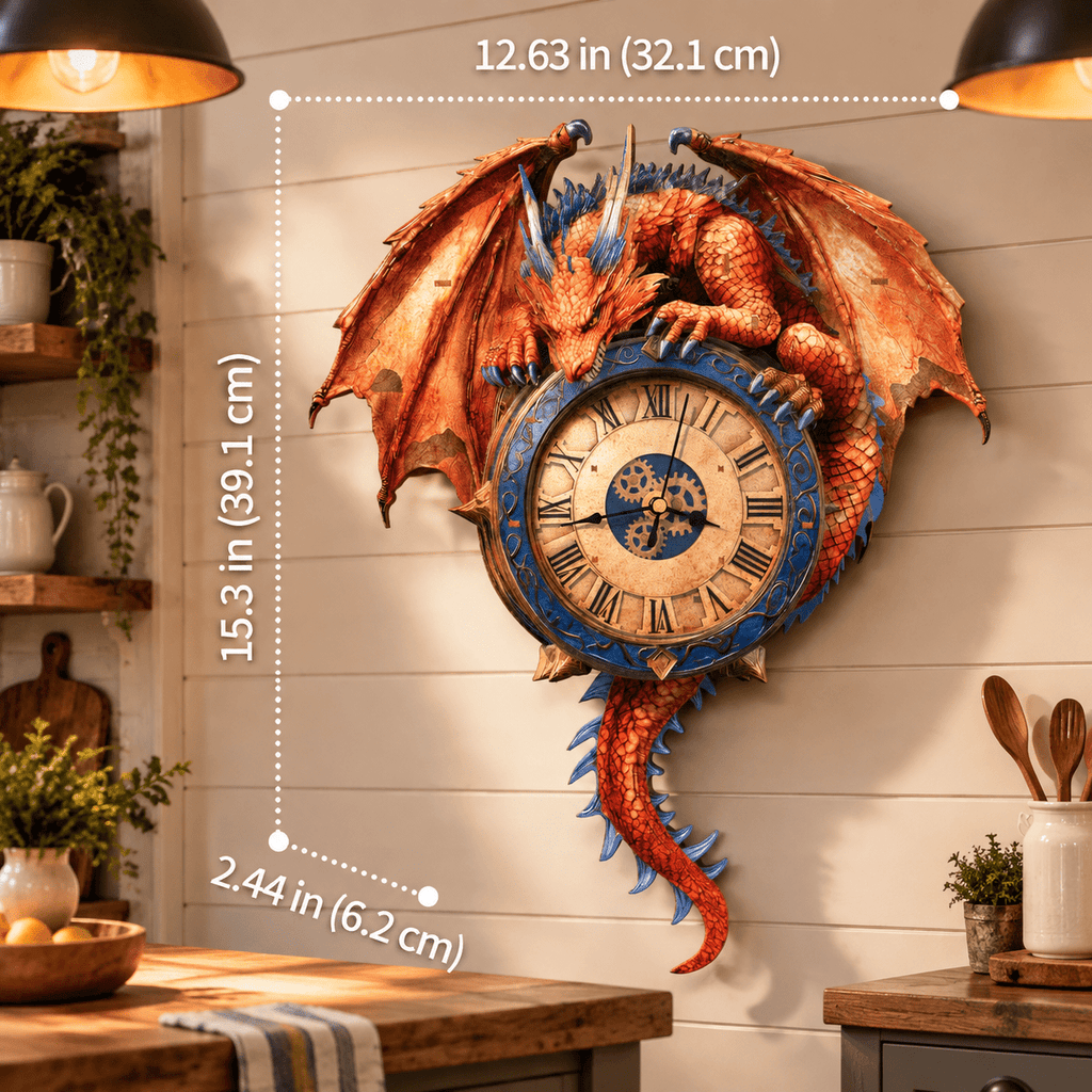 Fire Phoenix Wooden 3D Puzzle Clock DIY Model Kit for Adults
