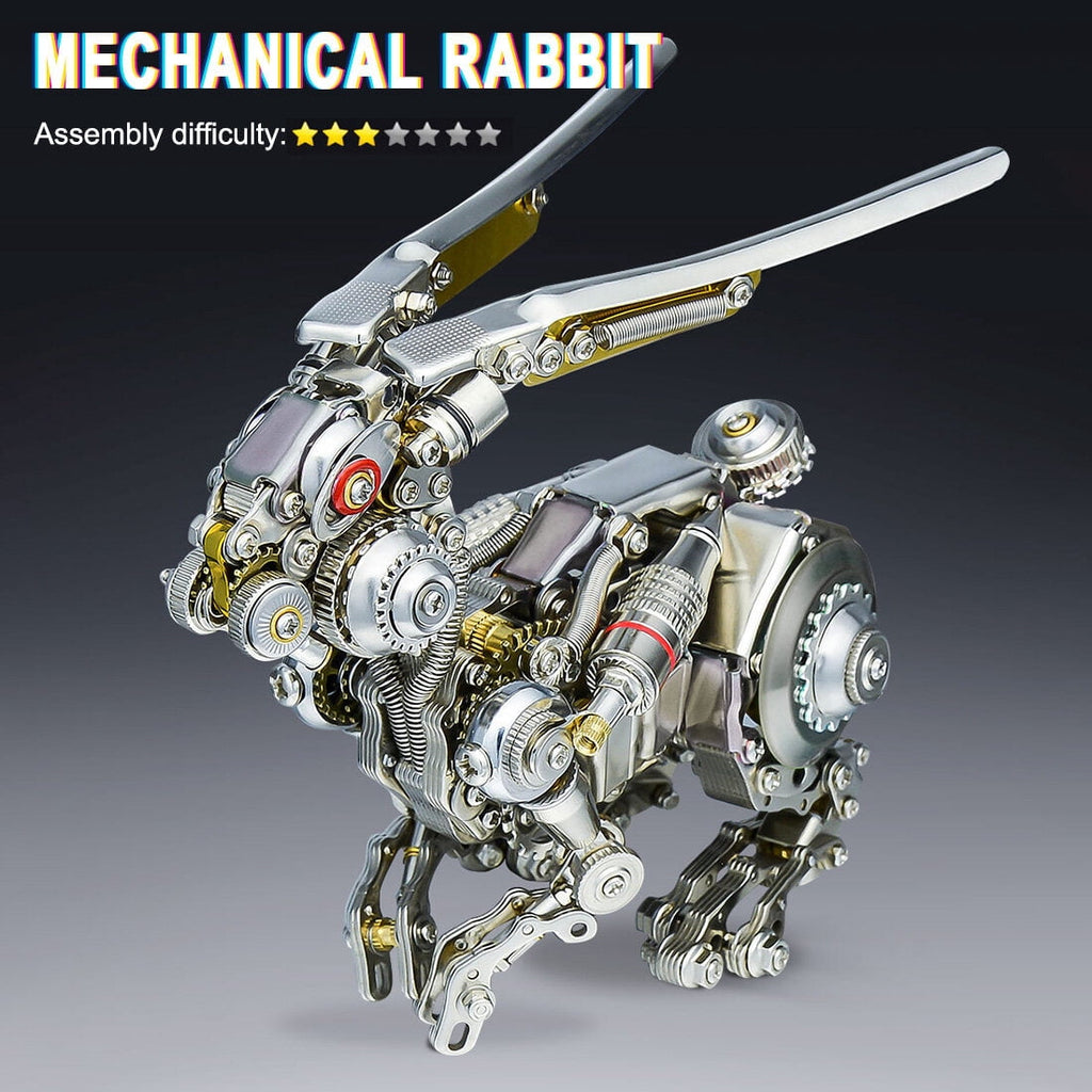 3D Metal Puzzle With Bright Eyes And 422+ PCS, Steampunk Mechanical Model Kit With DIY Assembly, Home Display Desk Decor For Adult Collectors And Creative Gifts