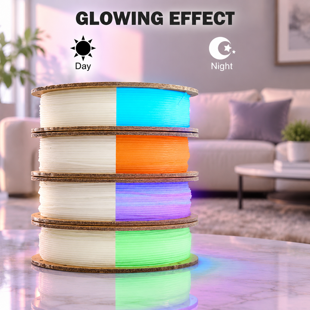 Plament Bundle 8 Colors 1.75mm ± 0.02mm Dimensional Accuracy 8 * 250g Spools For Fdm 3d Printers