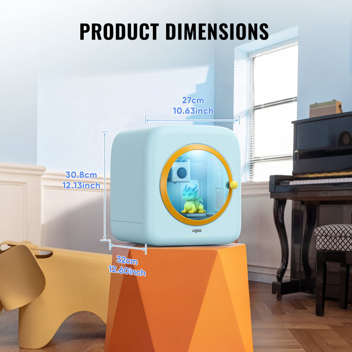 UGEE Funbox 3D Printer, 360° Safe Shield & 500mm/s High Speed, Ready to Print in Minutes