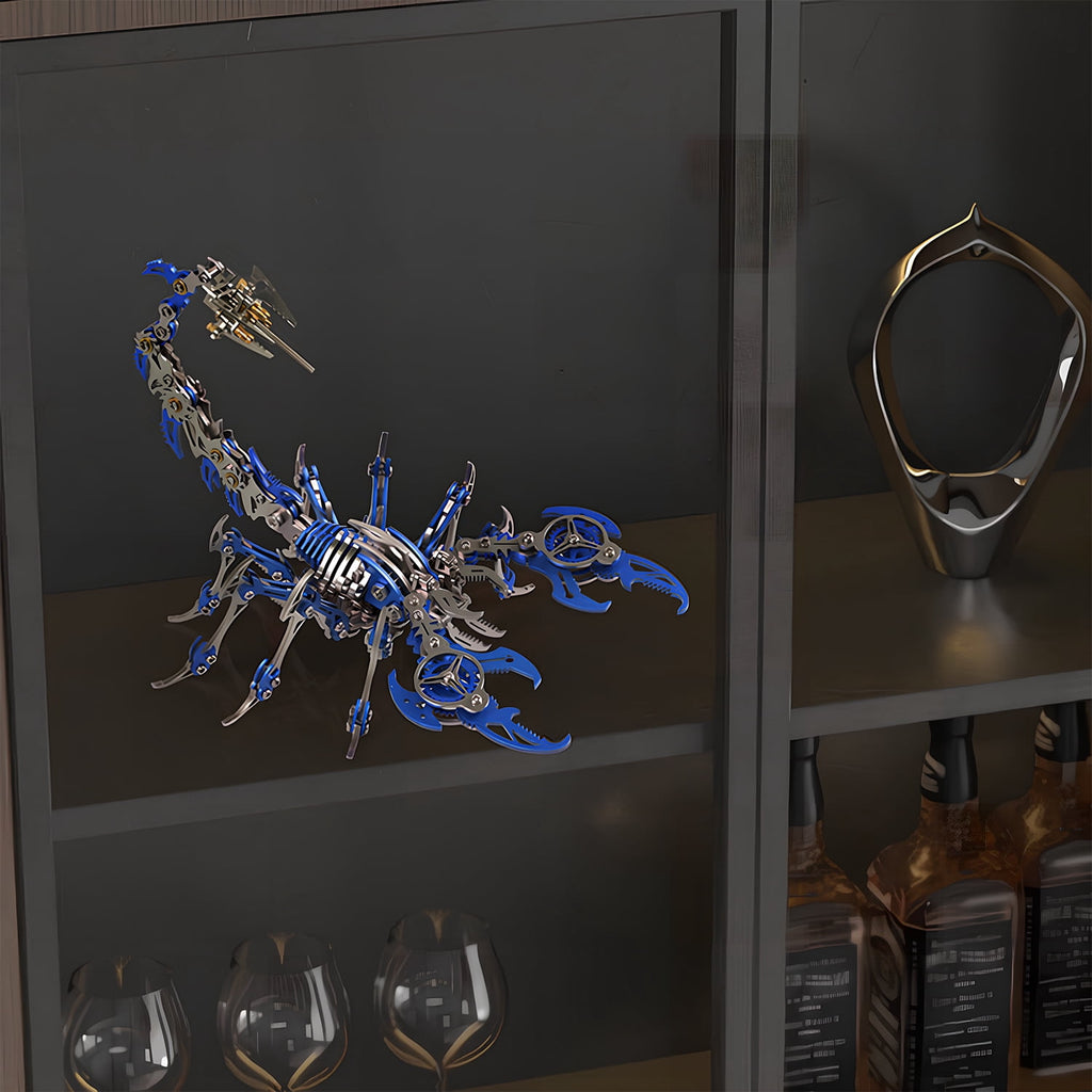 Metalkitor Scorpion 3D Metal Puzzle Kit - 454 Pcs, Mechanical Model for Adults/Teens, Golden, Ideal Gift & Decor