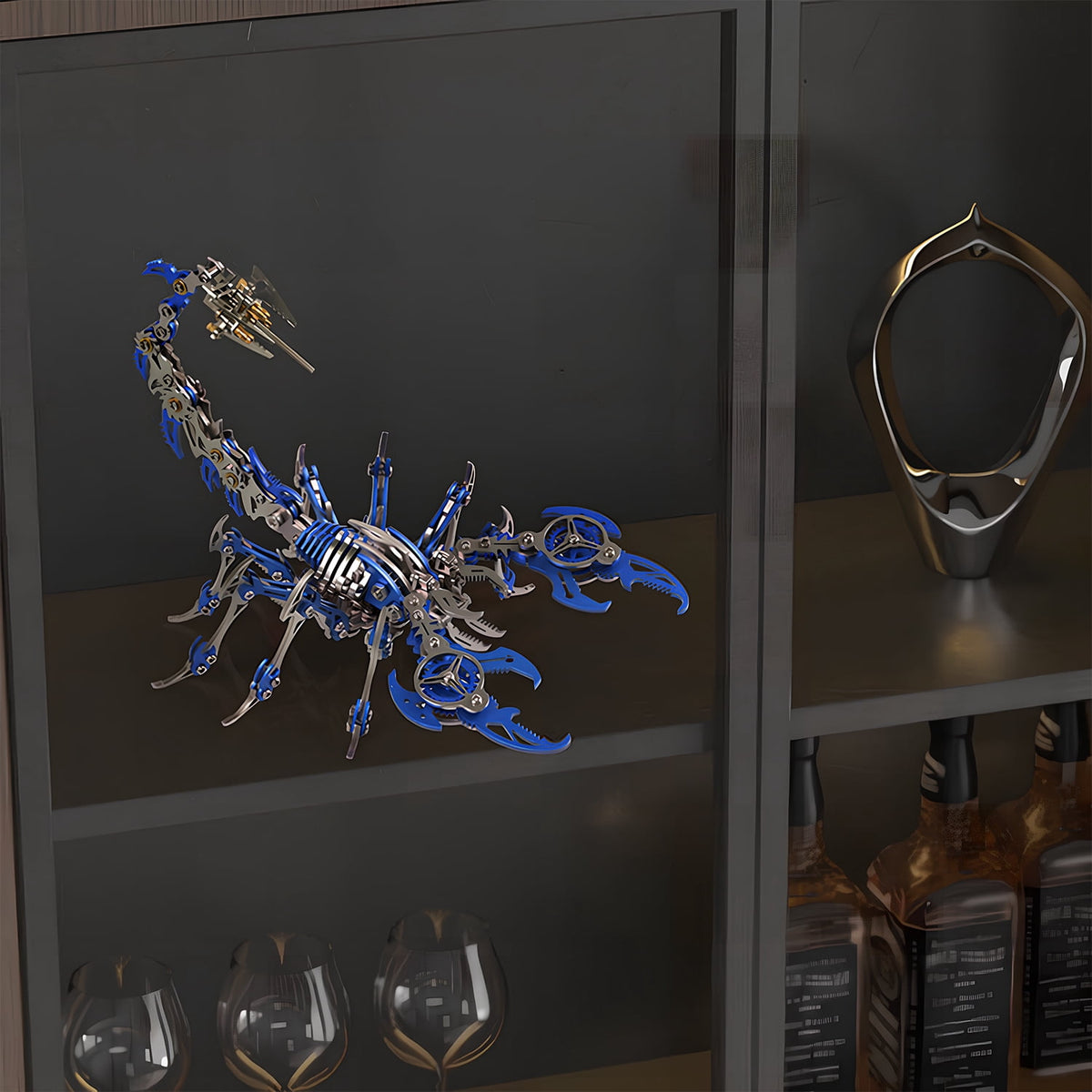 Metalkitor Scorpion 3D Metal Puzzle Kit - 454 Pcs, Mechanical Model for Adults/Teens, Golden, Ideal Gift & Decor