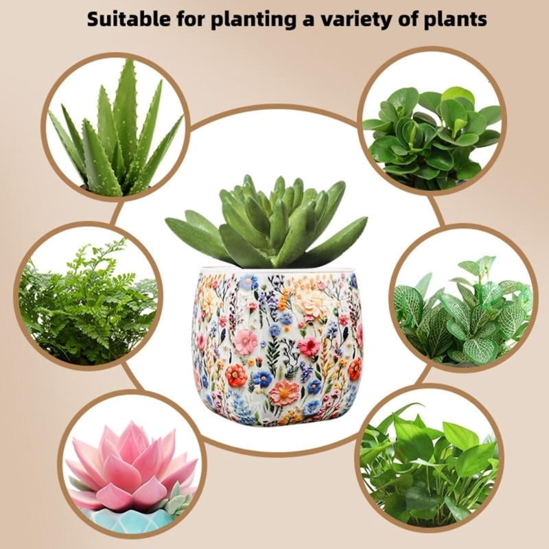 3D Jigsaws Puzzle Planter Vase, 96 Piece ABS Craft Set for Adults, 4.33 Inch Flower Pot for Succulents and Desk Decors