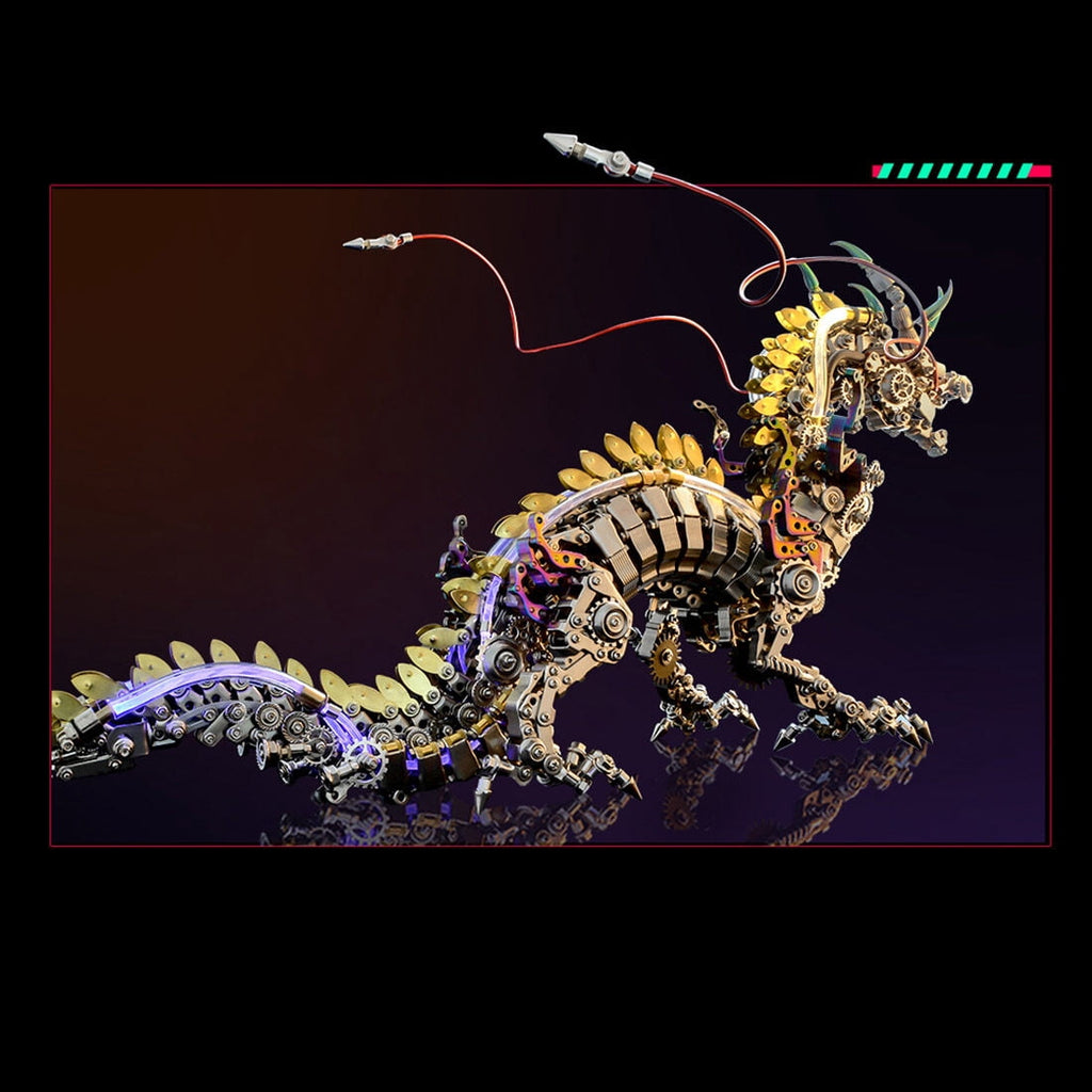 Lantern Fish 3D Metal Puzzle DIY Steampunk Assembly Kit, 700+PCS Mechanical Model with Movable Fins, Color-Changing Lamp & Collectible Gift for Adults & Teens