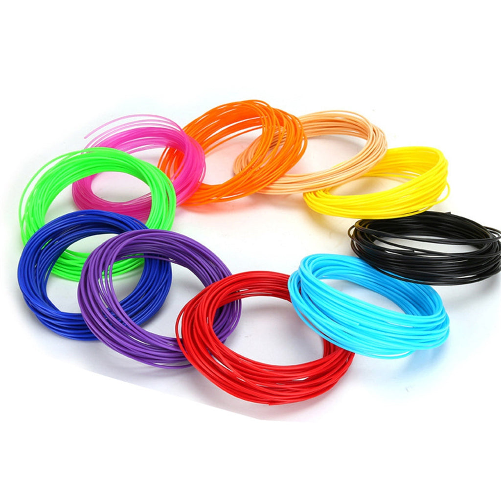10m 30 Colors 3D Printer Filament 3D Printing Pen Consumables Materials 1.75mm Filament PLA/ABS/low Temperature PCL