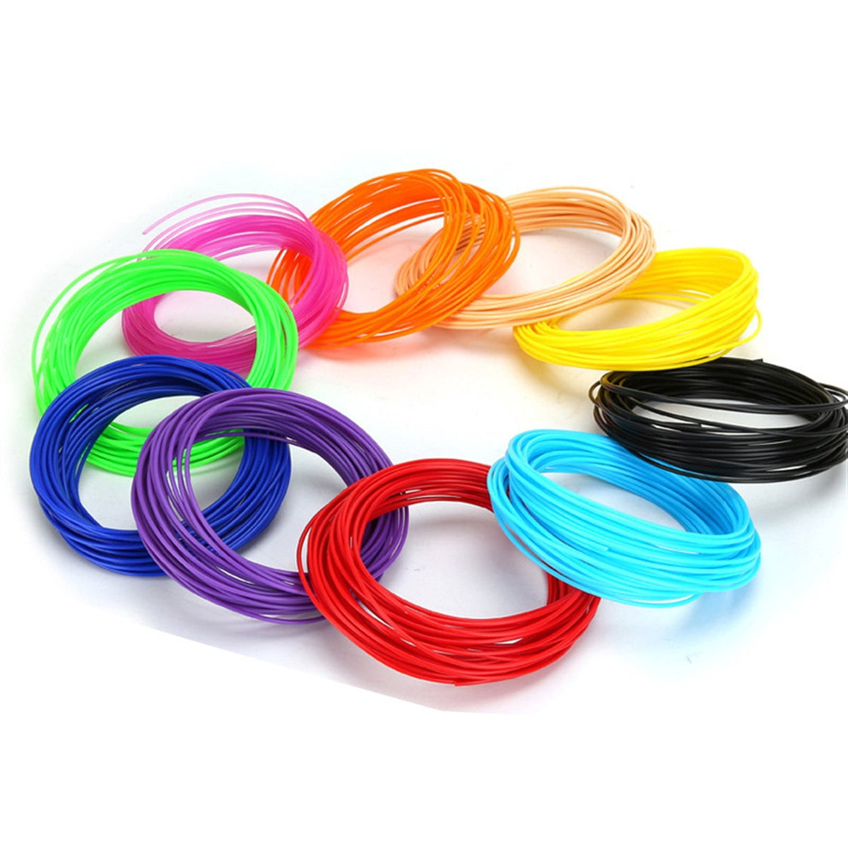 10m 30 Colors 3D Printer Filament 3D Printing Pen Consumables Materials 1.75mm Filament PLA/ABS/low Temperature PCL