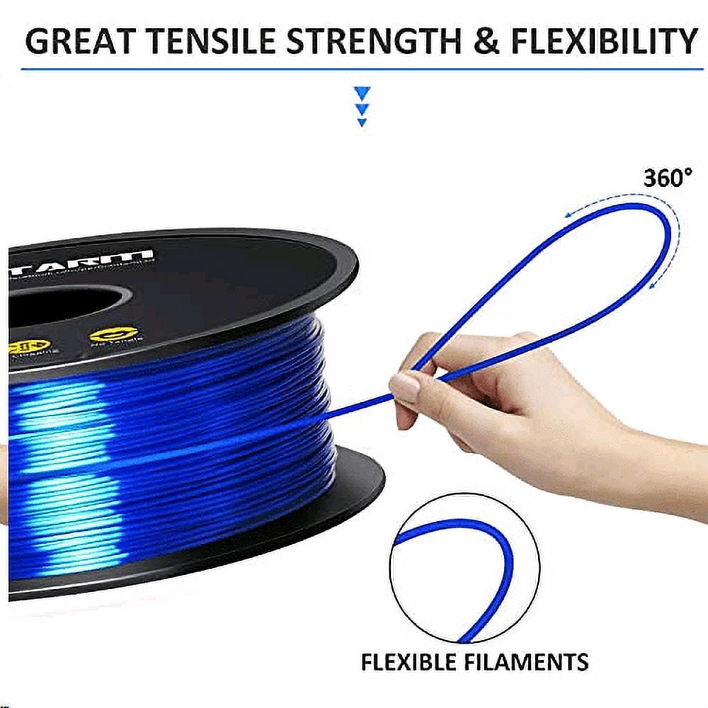 Geeetech 3D Printer PLA Filament Shiny Silk Gold Toughness Enhanced Filament with 1.75mm Dimensional Accuracy +/-0.03mm, 1080 Feet Per Roll, Vacuum Packaging, for Most 3D FDM Printer