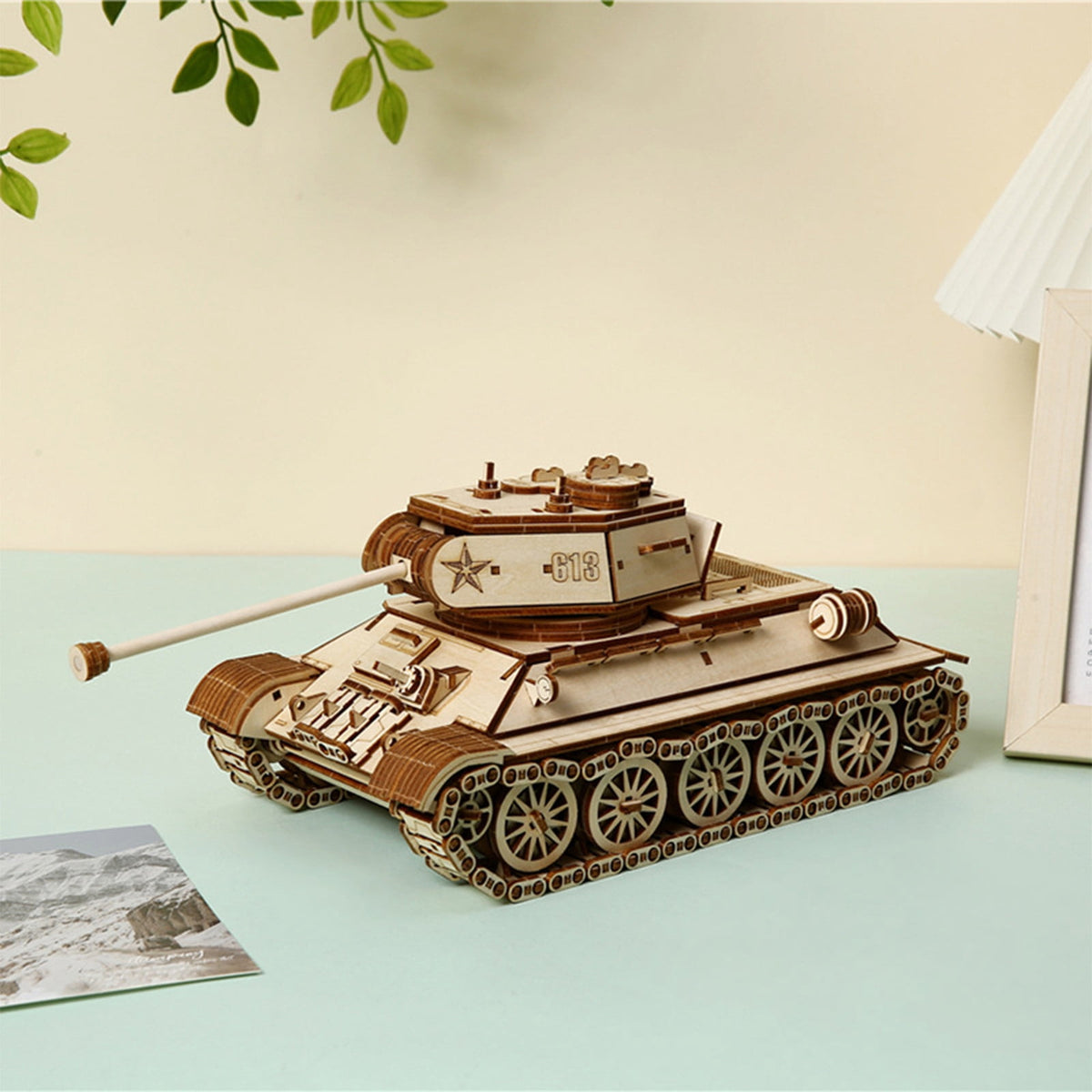 Tank Model Toy 661 piecs 3D Wooden Puzzle for Adult Best Gift Building Jigsaw