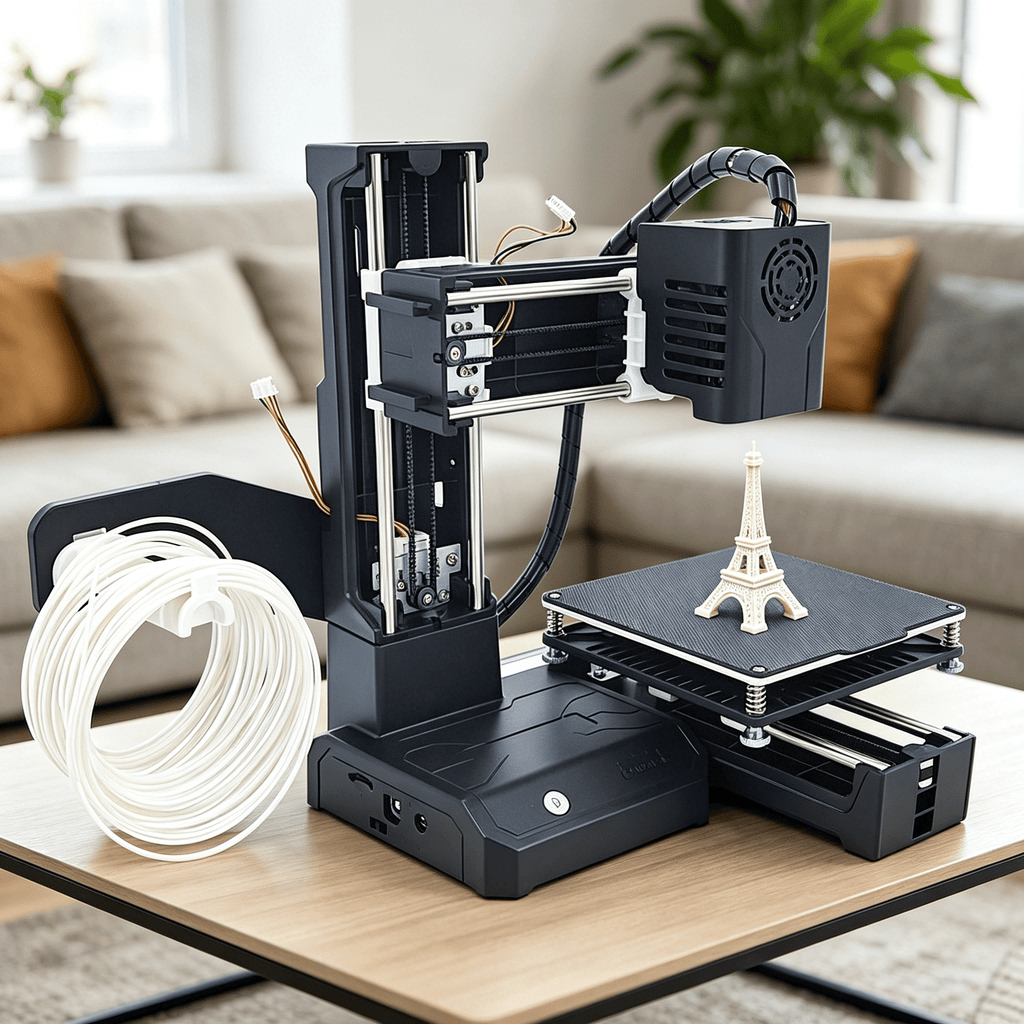 CURYMAY Mini 3D Printer for Beginners Fully Assembled Auto Leveling Educational Desktop Printer with Heated Bed