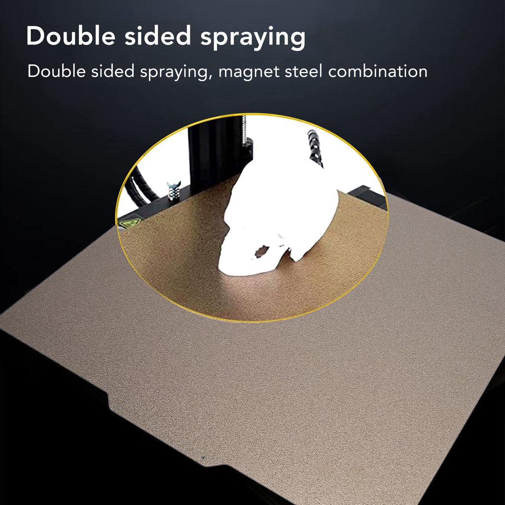 Double Sided Textured PEI Sheet 12.99 inches / 330 mm Flexible Build Plate Print Bed with Platform Replacement Surface for 3D Printer Accessories