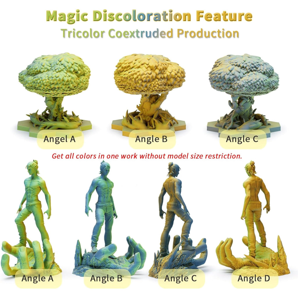 Ziro 3D Tri-Color Matte PLA 1.75mm 1kg, Volcano