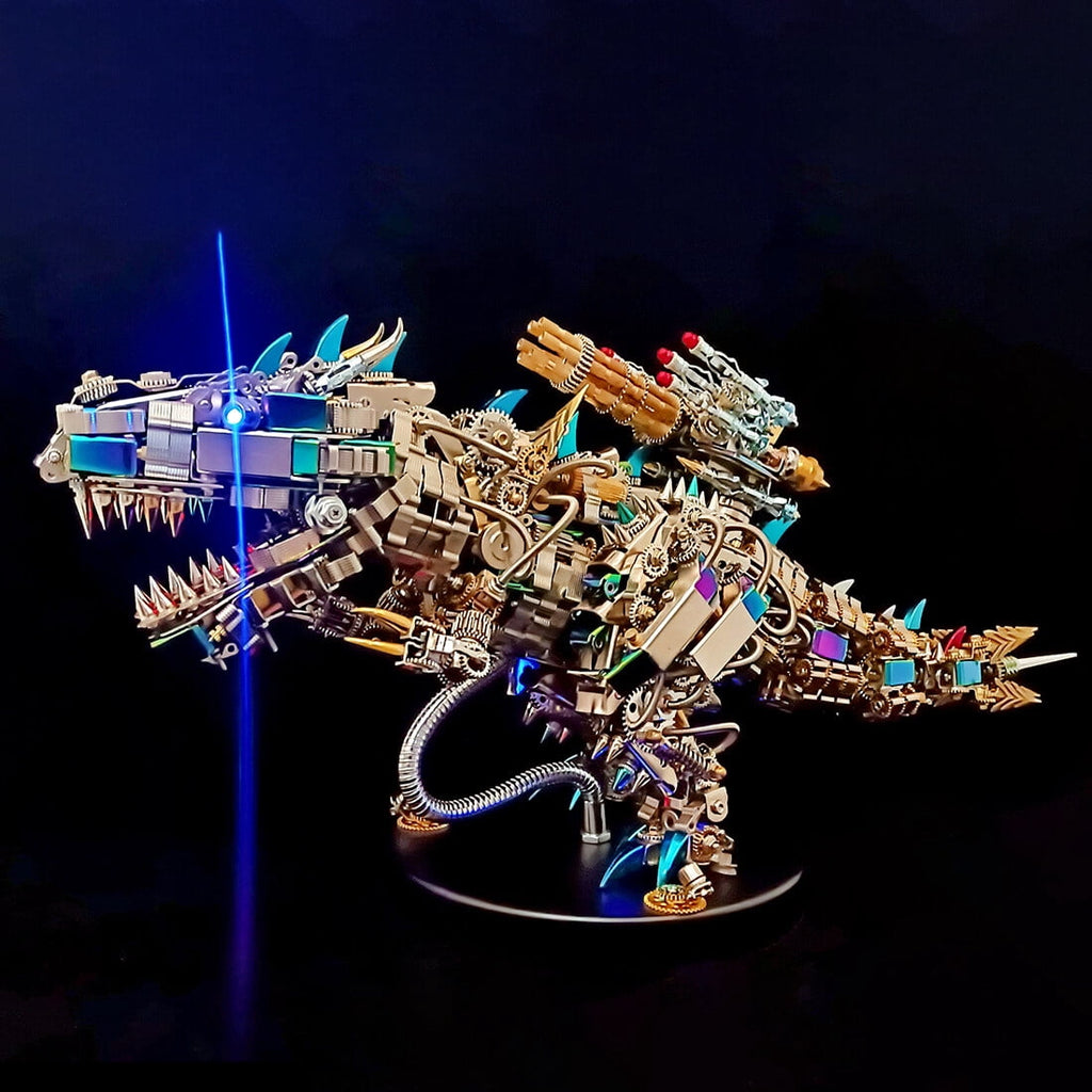 Lantern Fish 3D Metal Puzzle DIY Steampunk Assembly Kit, 700+PCS Mechanical Model with Movable Fins, Color-Changing Lamp & Collectible Gift for Adults & Teens