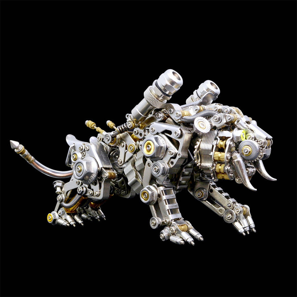 3D Metal Puzzle Colorful Bengal Tiger Model Kit, 700PCS Mechanical Steampunk Tiger 3D Metal Jigsaw Puzzle to Build, DIY Assembly Gift for Adults & Teens -Wings 1 Pair