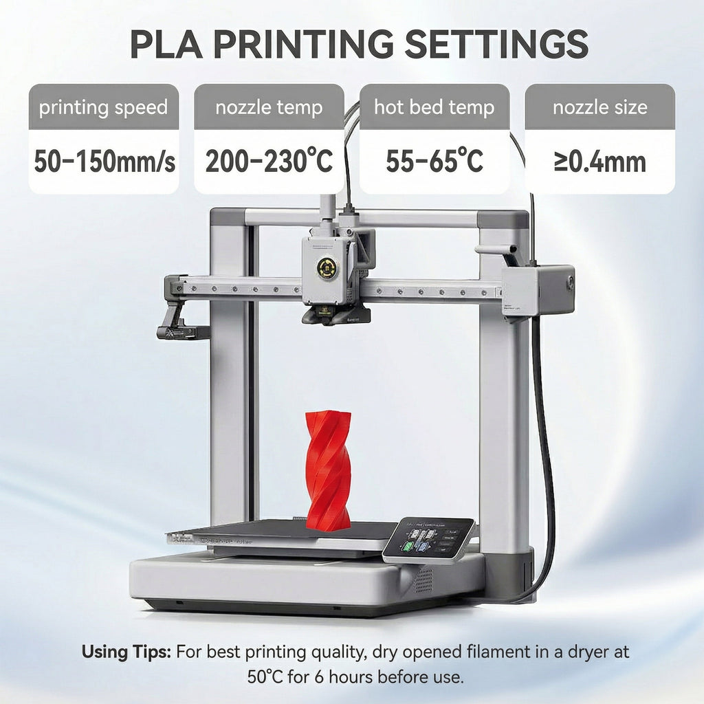 Epelay PLA Plus 3D Printer Filament, 1.75mm, 3 x 1kg Spools, Black, Gray & Red, Compatible with Most FDM Printers