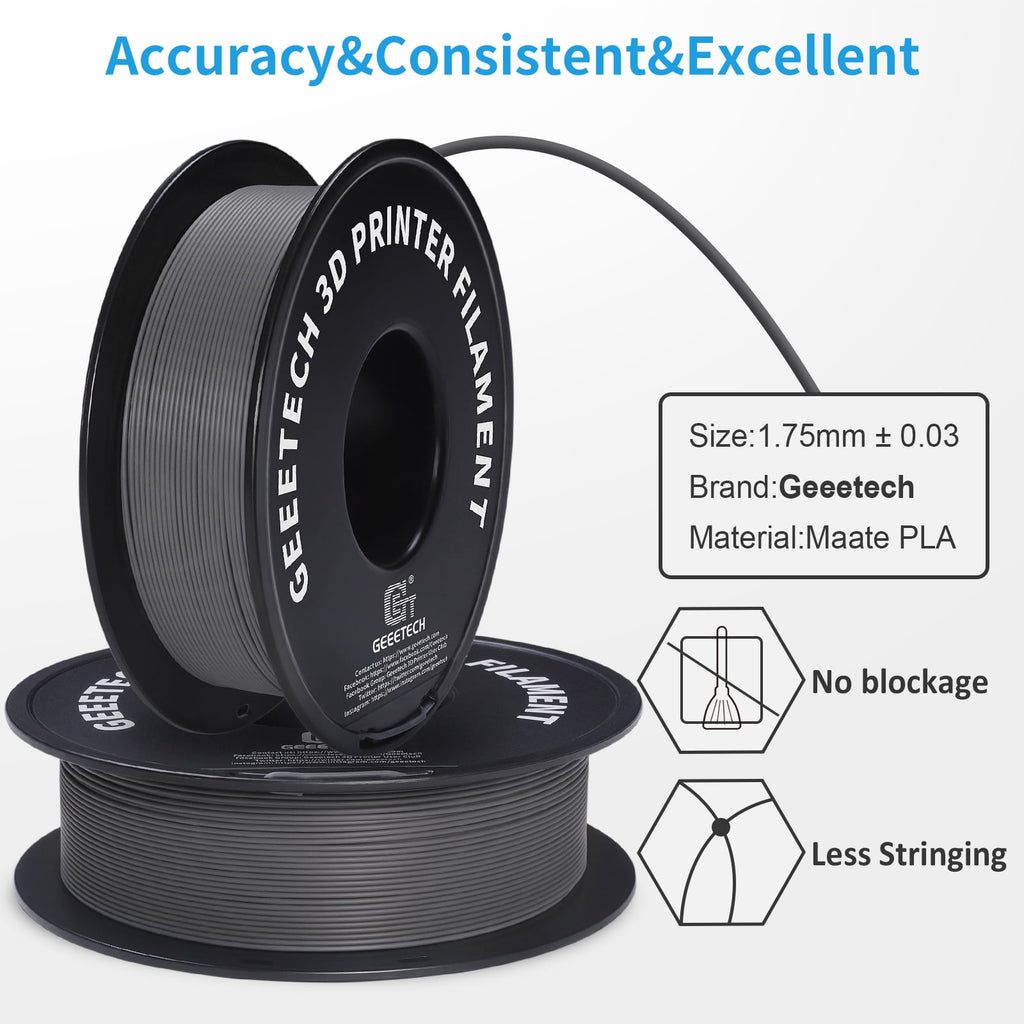 Geeetech navy blue Matte PLA Filament Matte 1KG, 1.75mm 3D Printer Filament Dimensional Accuracy +/- 0.01mm, 1kg Carboard Spool (2.2lbs) for Most FDM 3D Printers