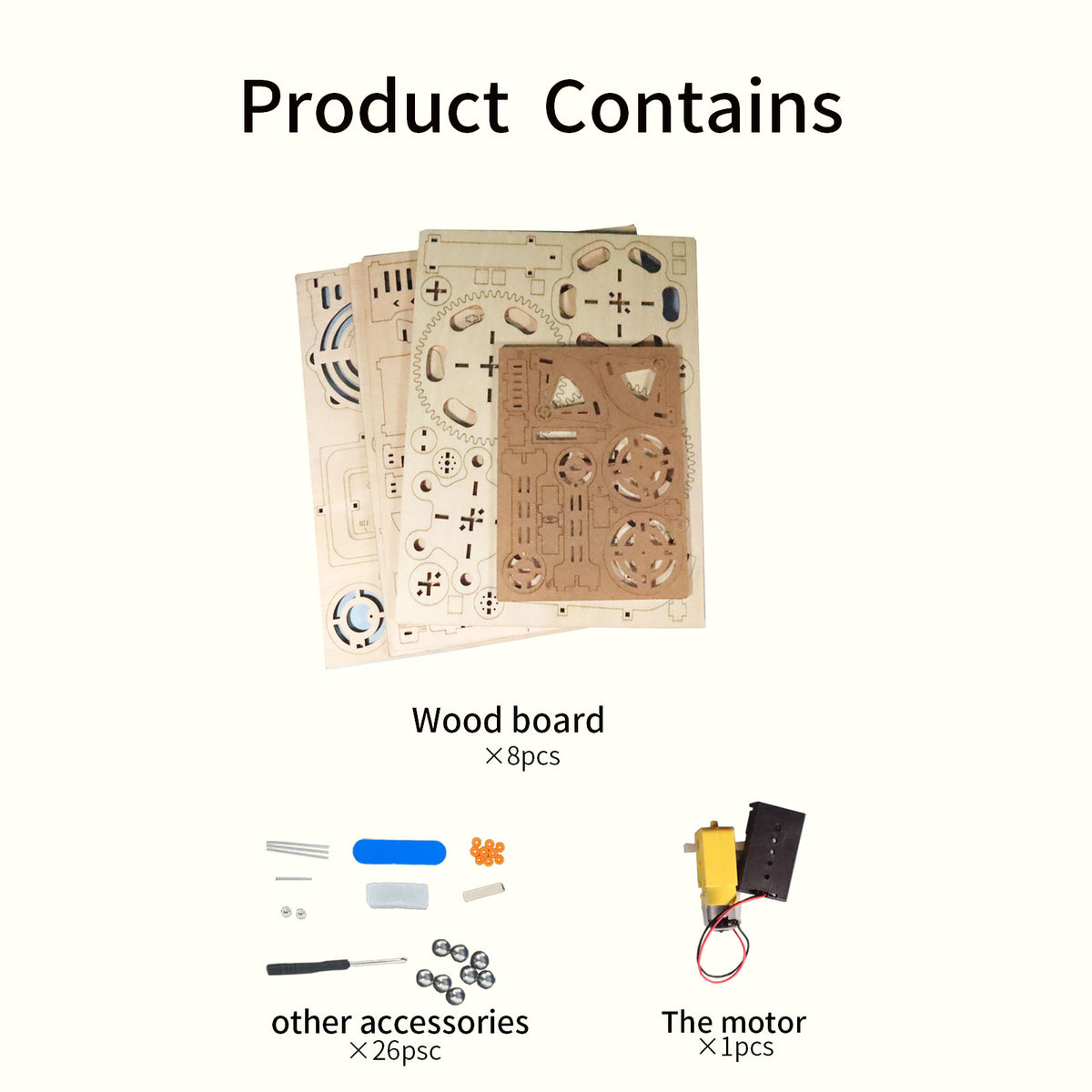 Electric 3D Wooden Puzzles Marble Run Model Kits Brain Teaser Puzzle DIY handmade gift(Without battery)