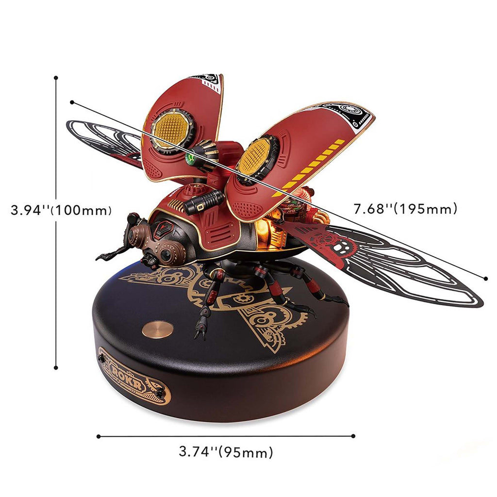 ROKR 3D Puzzle 147 Pieces Scout Beetle Model DIY ABS Metal Punk Style Gifts for Teen&Adult