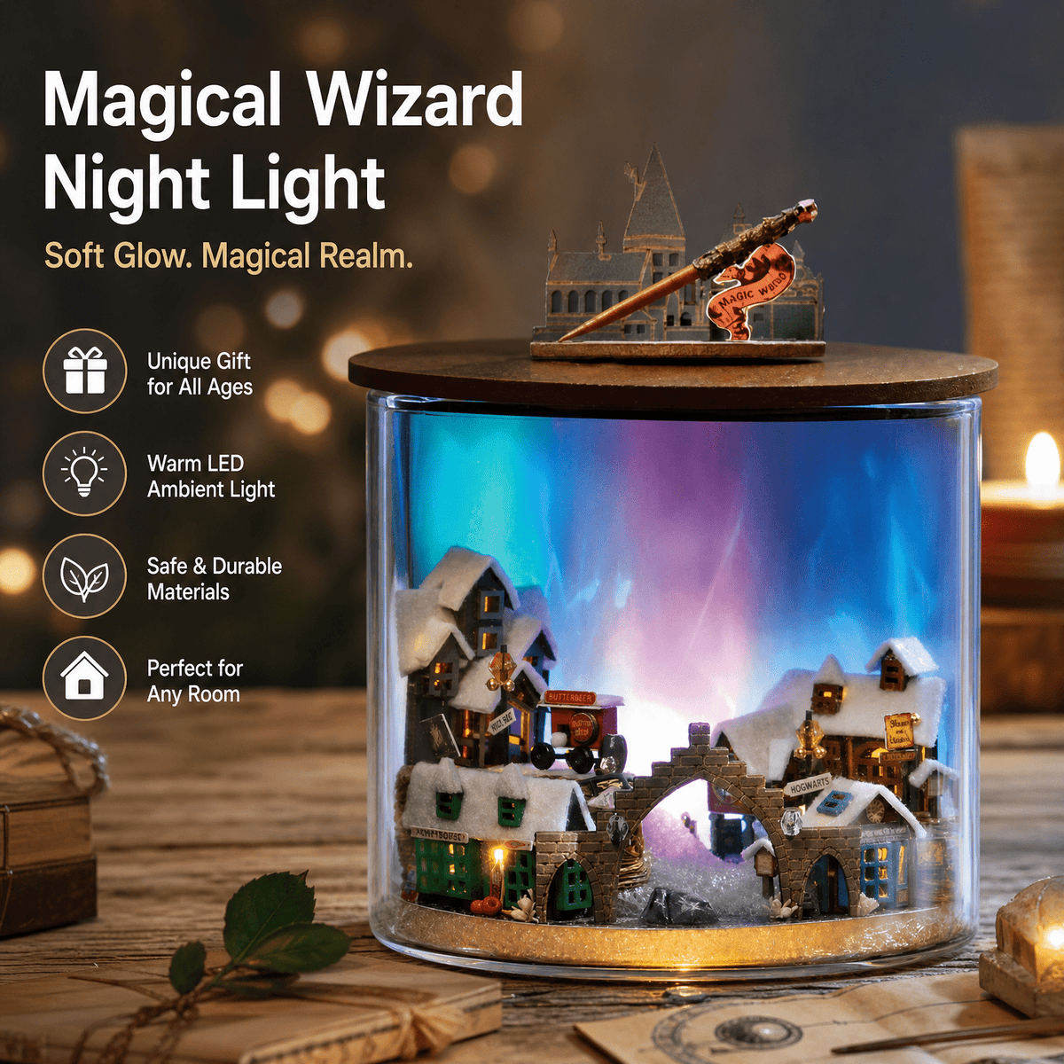 GARDVORA Book Nook Kits for Adults,Warm Night Light Function Diy Miniature House Kit,Creative Birthday Gift Dream Bottle Creative Design 3D Puzzles,White