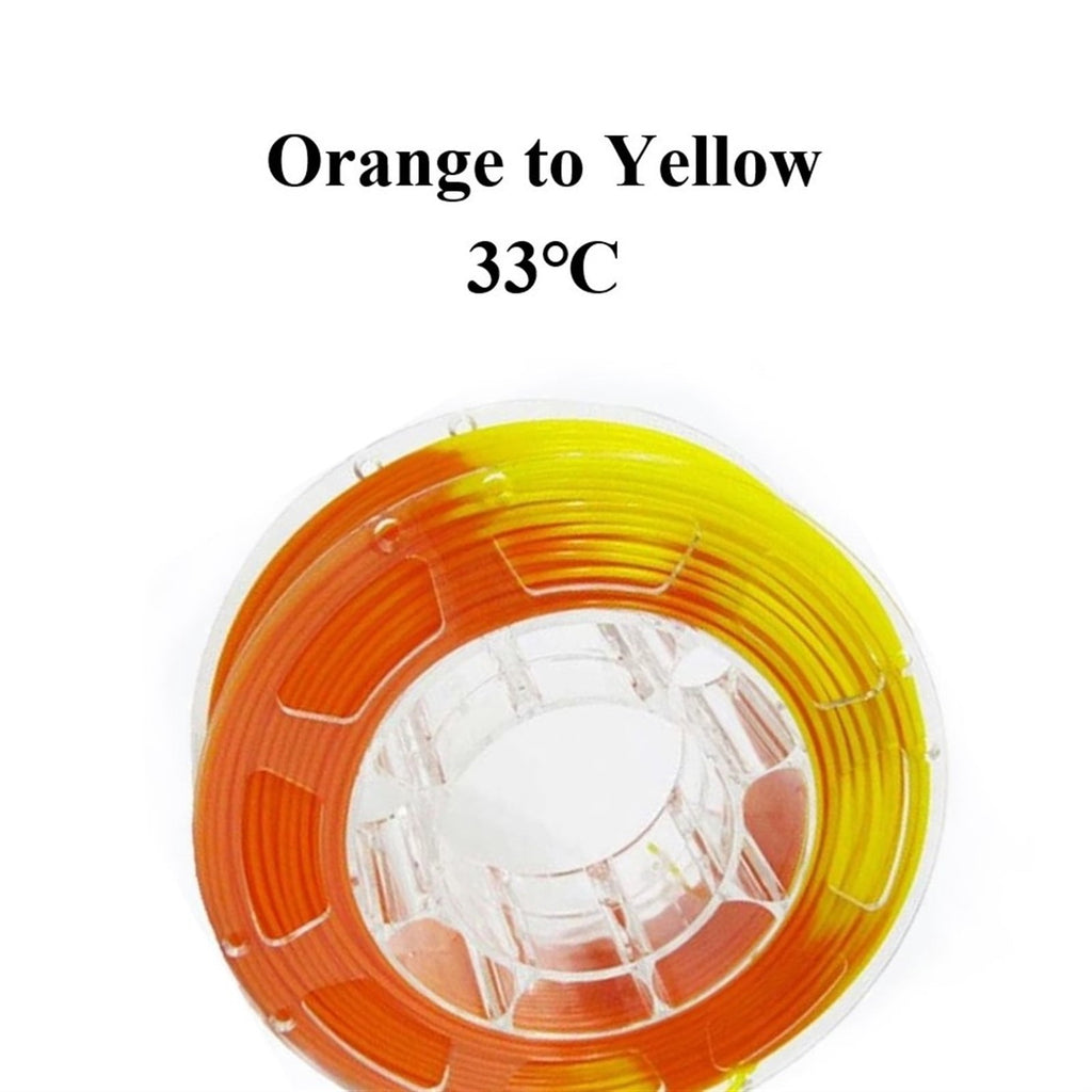 2KG 3D Printer PLA Filament, Orange-Yellow Color Changing with Temperature, 1.75mm +/- 0.03 mm, Accessories for 3D Printer & 3D Pen