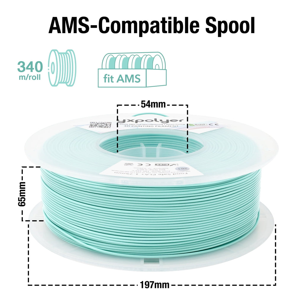 YXPOLYER PLA Filament Food Grade 1.75mm 1kg for 3D Printing, PLA+ Skin Flesh Tone 3D Printer Filament AMS-Compatible