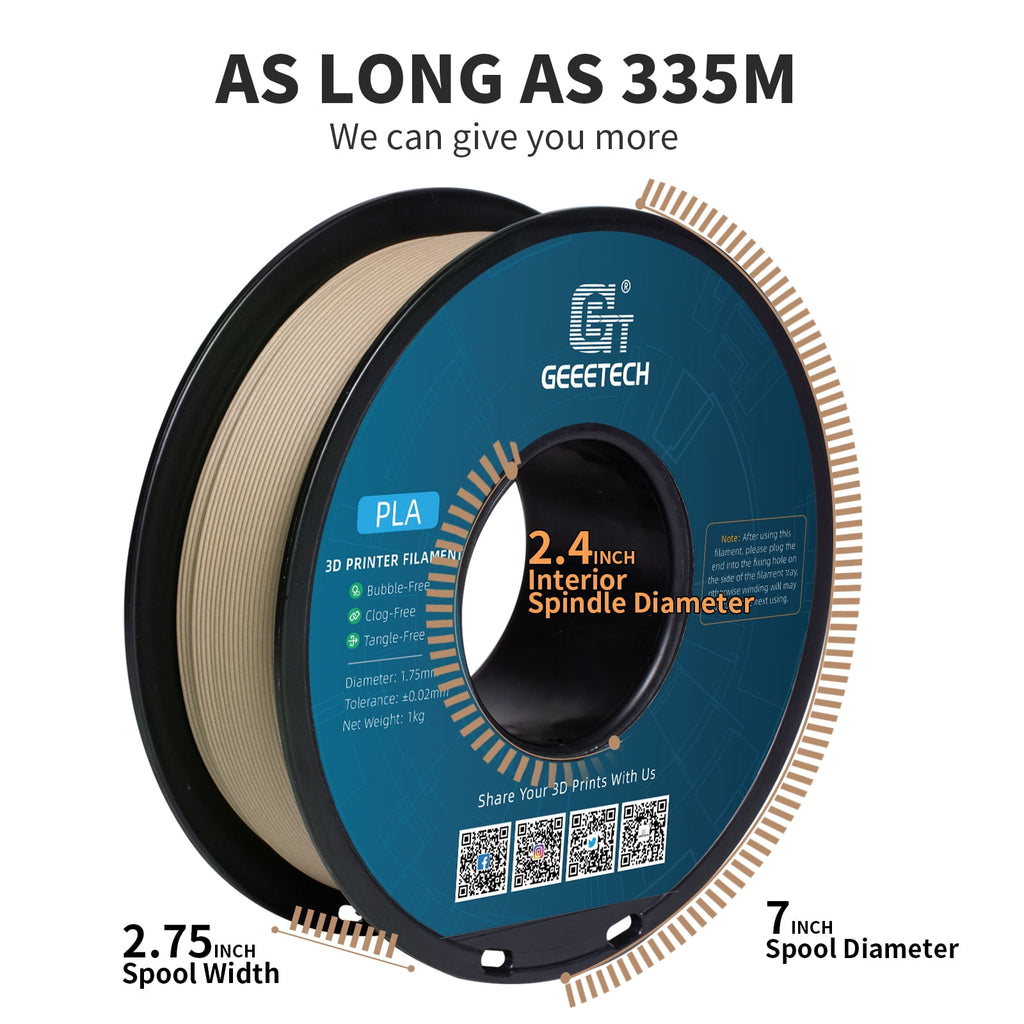 Geeetech 3D Printer PLA Filament Silk Sky Blue Toughness Enhanced Filament with 1.75mm Dimensional Accuracy +/-0.03mm, 1080 Feet per Roll, Vacuum Packaging for Most 3D FDM Printer