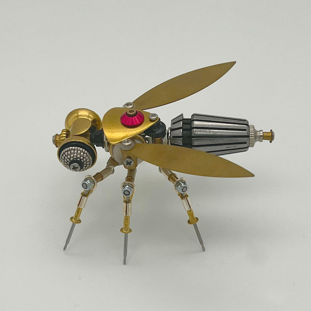 3-in-1 Steampunk Insect Metal Model Kit, Mosquito, Deck Insect & Bee Brass Puzzle Assembly Set, 270PCS 3D Jigsaw Puzzles for Adults