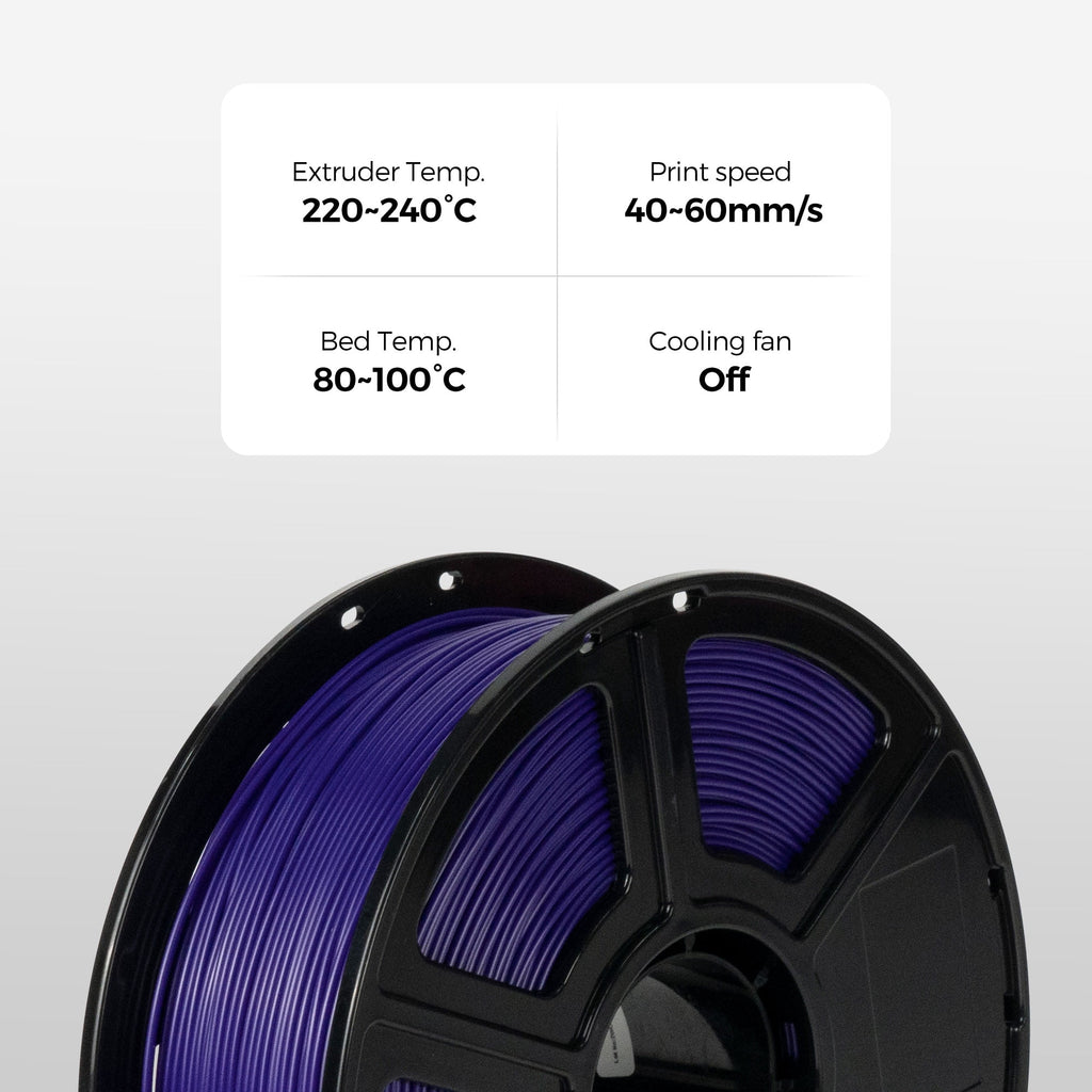 Flashforge ABS Pro Filament 1.75mm, 1KG/2.2lbs ABS Pro 3D Printer Filament, Purple