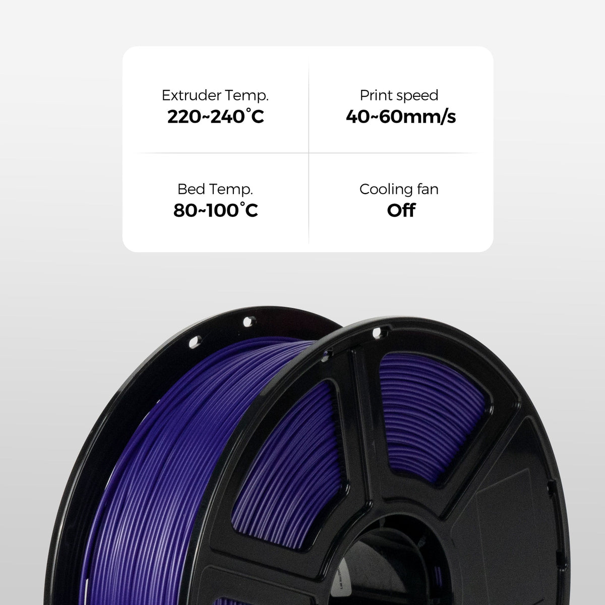 Flashforge ABS Pro Filament 1.75mm, 1KG/2.2lbs ABS Pro 3D Printer Filament, Purple
