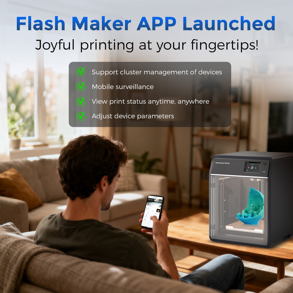 Flashforge AD5X 3D Printer, Multi-Color Printer & 600mm/s High Speed, 1Count, 8.7 x 8.7 x 8.7"