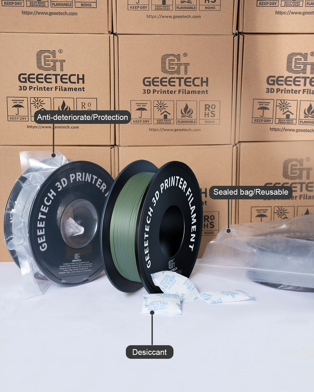 GEEETECH Matte PLA Filament, 1.75mm Matte Black 3D Printer Filament, 1kg Spool (2.2lbs), Dimensional Accuracy +/- 0.03 mm, Fit Most FDM Printer