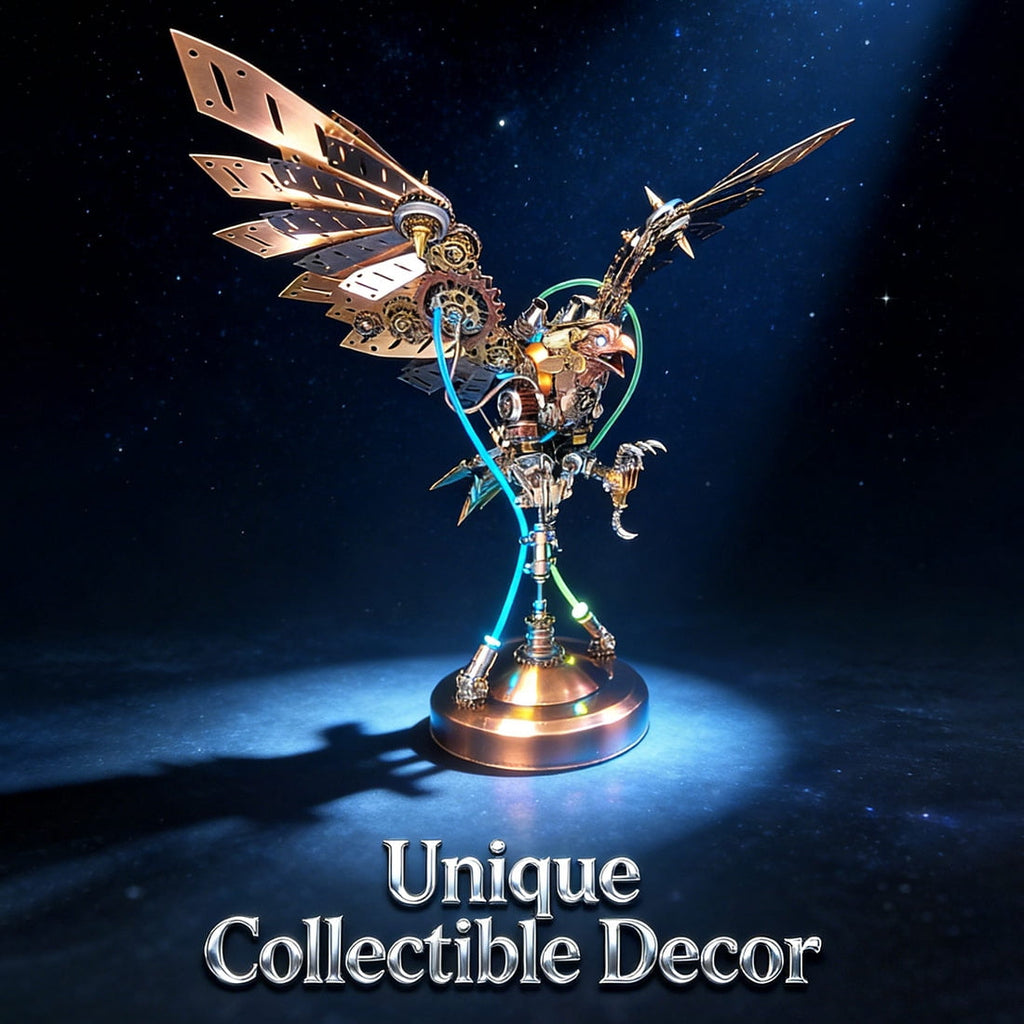 Hummingbird 3D Metal Puzzle for Adults, Mechanical Dynamic Bird Metal Model Kit with Transmission Mechanism, DIY Assembly Bionic Bird 3D Puzzle Jigsaw Animal, Semi-Finished