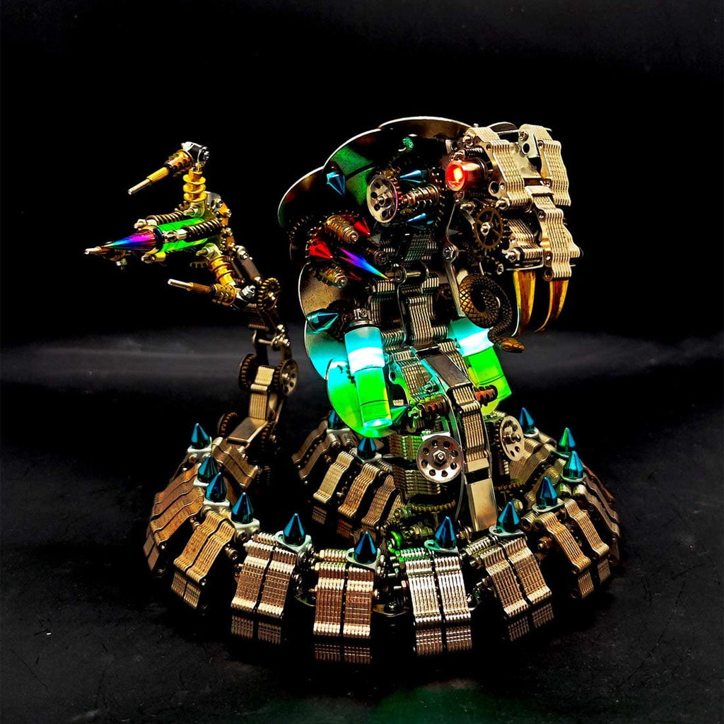 3D Metal Puzzle Cobra Realistic 1000+ PCS, Steampunk Mechanical Model Kit With DIY Assembly, Home Display Desk Decor For Adult Collectors And Creative Gifts