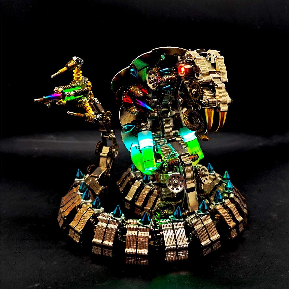 3D Metal Puzzle Cobra Realistic 1000+ PCS, Steampunk Mechanical Model Kit With DIY Assembly, Home Display Desk Decor For Adult Collectors And Creative Gifts