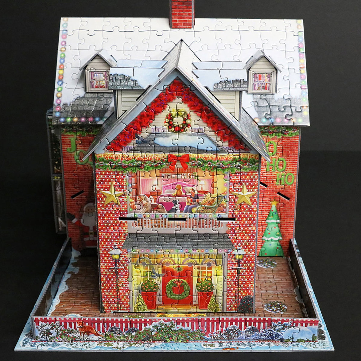 Eurographics: 3D Puzzle: Christmas House - 1100 Pieces - Holiday Adult Jigsaw, 13.75 x 10.5 x 11" Assembled Size, High-Quality Recycled Materials