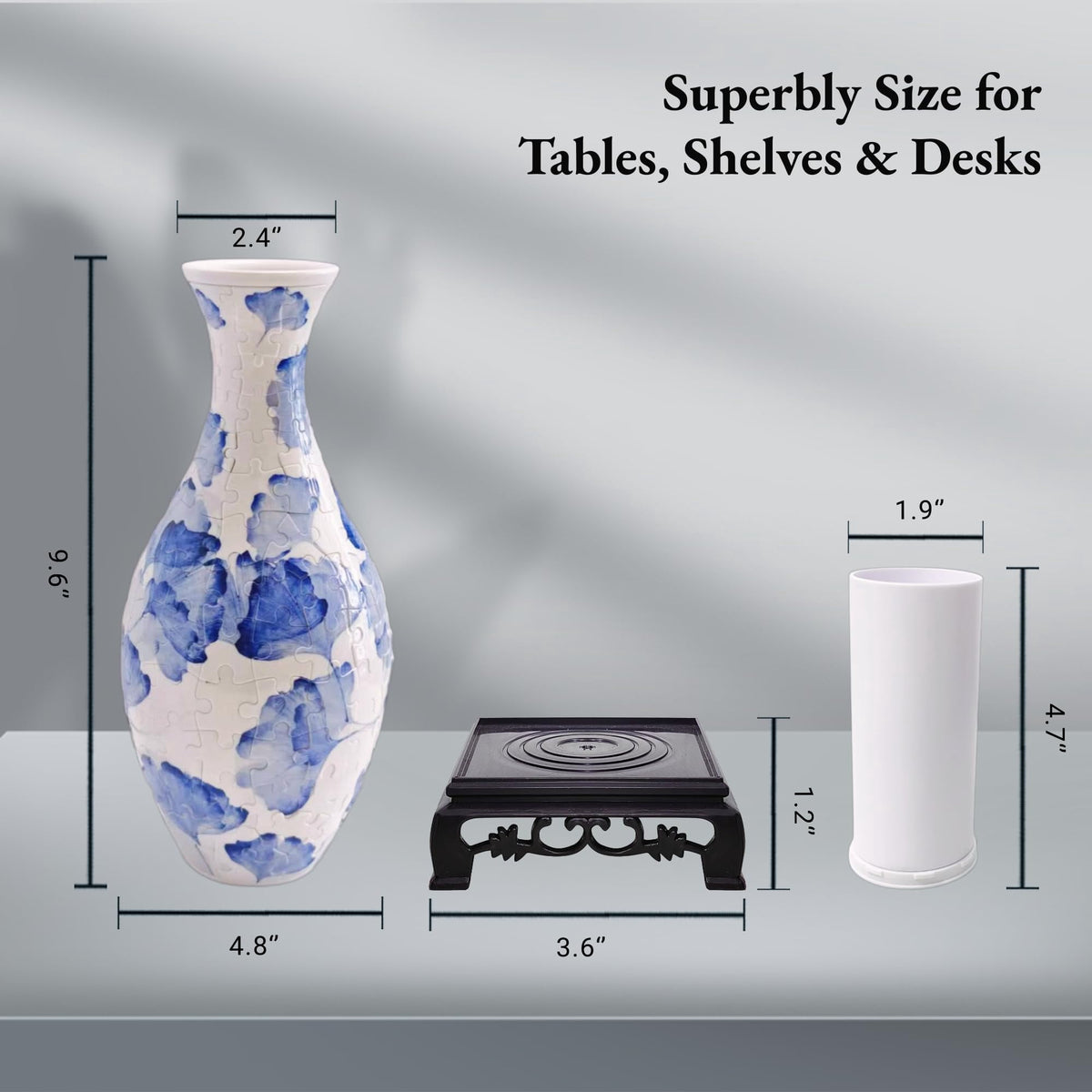 3D Puzzle Vase for Adults, Creative Vase Puzzle for Flowers(Secret Butterfly)