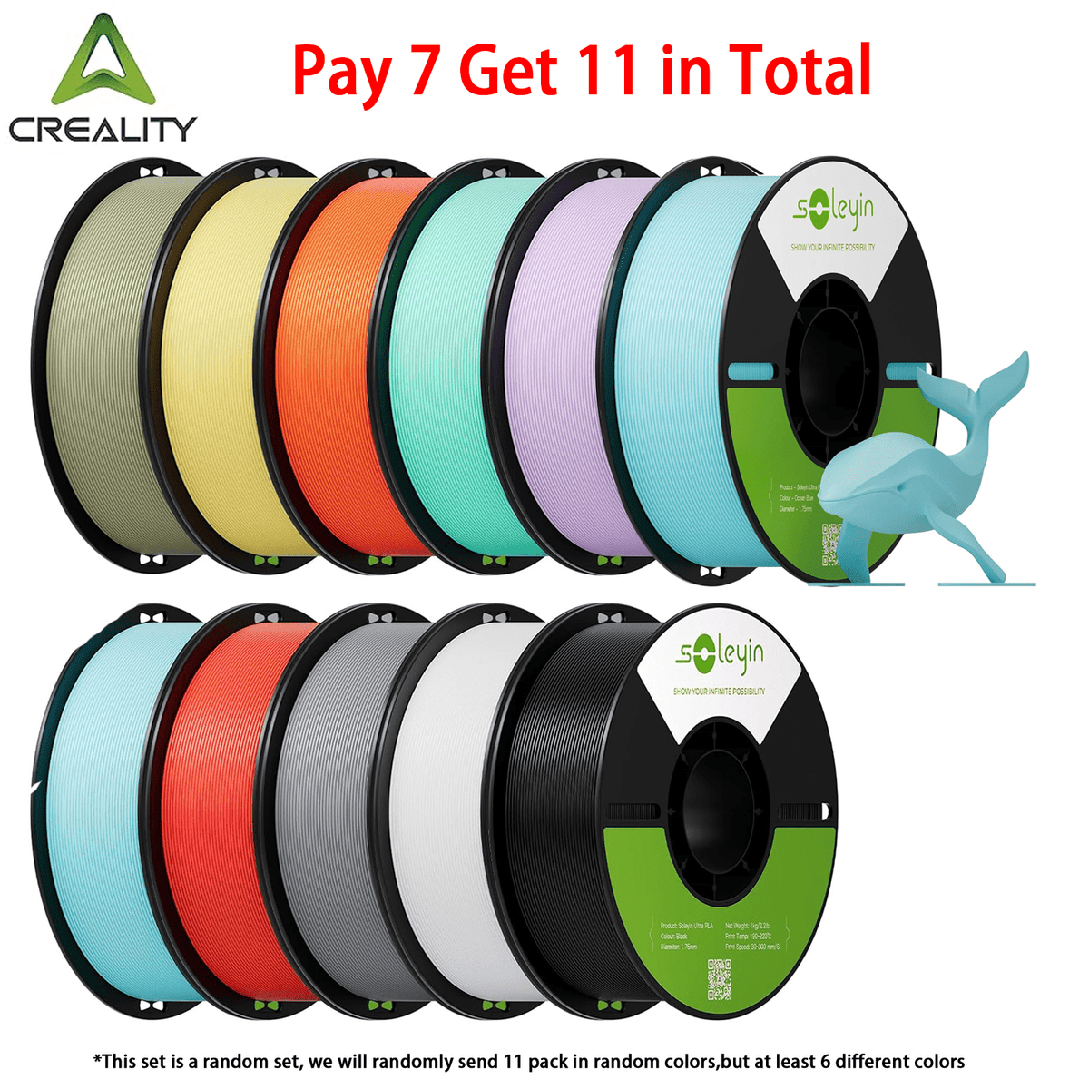 Creality Soleyin Ultra PLA 1.75mm 3D Printing Filament 1kg(Matte Moonstone)
