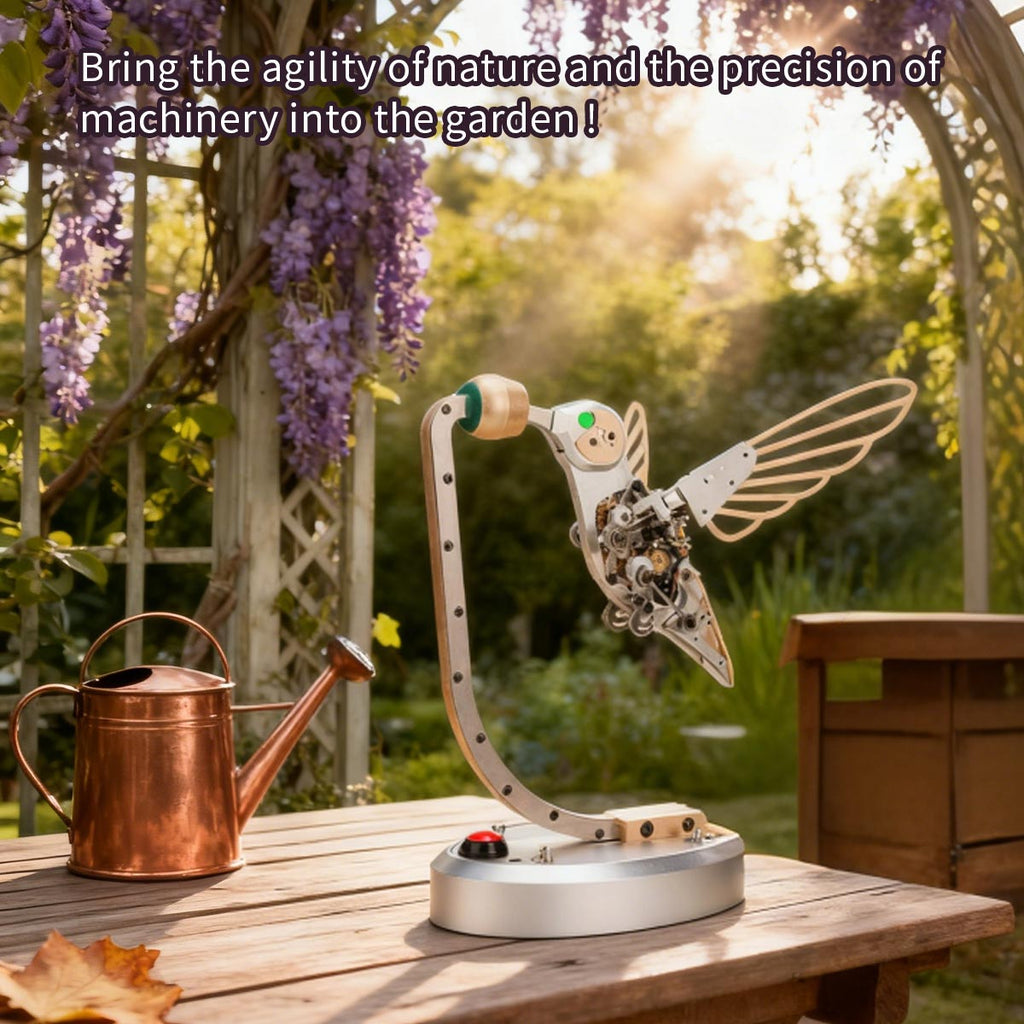 Hummingbird 3D Metal Puzzle for Adults, Mechanical Dynamic Bird Metal Model Kit with Transmission Mechanism, DIY Assembly Bionic Bird 3D Puzzle Jigsaw Animal, Semi-Finished