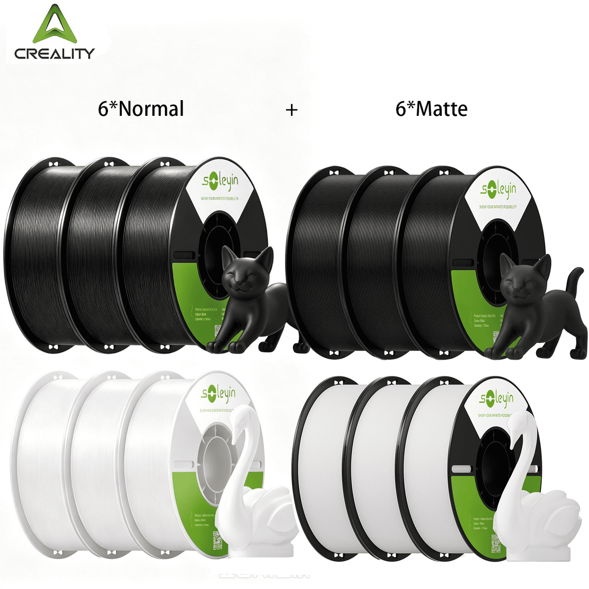 Creality Soleyin Ultra PLA 1.75mm 3D Printing Filament 1kg(Matte Moonstone)