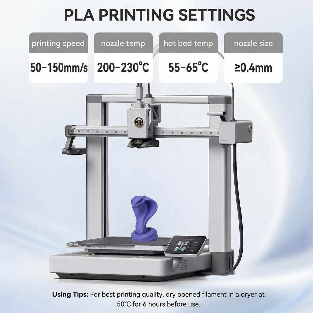 Epelay PLA Plus 3D Printer Filament, 1.75mm, 1kg Spool, White, Compatible with Most FDM Printers